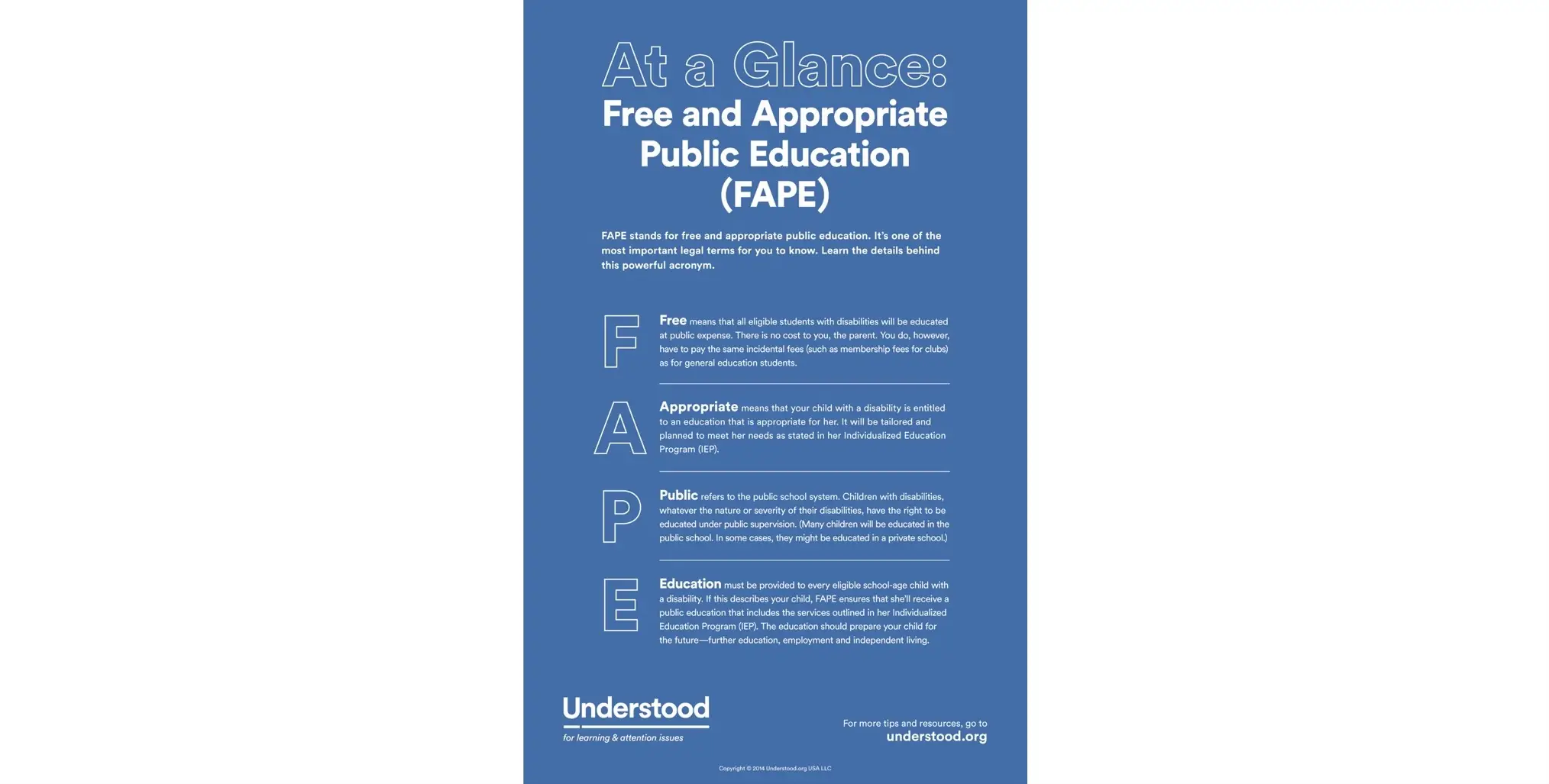 image of what FAPE is from Understood.org