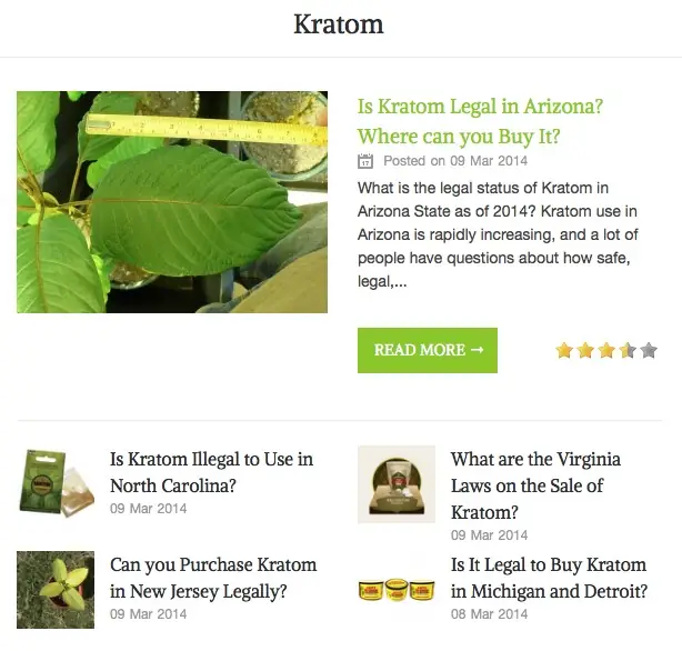 image from a Google search of what KRATOM is